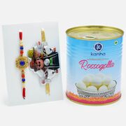 Rakhi Set for Bhaiya and Kid with Kanha Rasgulla