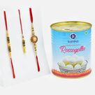 Simple but Simple Bhaiya-Bhabhi Rakhi and Designer Bhaiya Rakhi with Zestful Rasgulla 