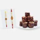Sandalwood Rakhi Set of 2 with Khajoor Dryfruit