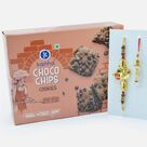 Kanha Choco Chips Cookies with Ganesha Brother Rakhi and Lumba Rakhi