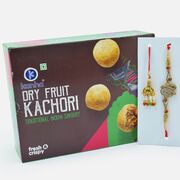 Ik Onkar Sikh Rakhi with Amazing Lumba Rakhi and Savory Dry Fruit and Bhabhi Rakhi