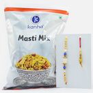 Kanha Masti Mix Mixture Namkeen with Designer Beads Bhaiya Bhabhi Rakhis