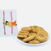 Tasty Cookies with Chhota Bheem Kid Rakhi and Jewel Brother Rakhi