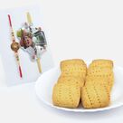 Delicious Tasty Cookies with Meena Work Brother Rakhi and Motu Patlu Kid Rakhis