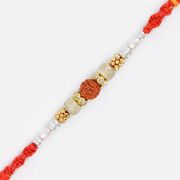 Central Rudraksha Pearl Thread Rakhi