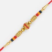 Elegant Looking Pearl and Beads Thread Rakhi