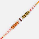 Simply Elegant Looking Pearl and Twin Color Diamond Thread Rakhi