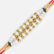 Beautiful Pearl Diamond Multi-String Rakhi Thread for Brother