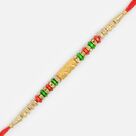 Golden Pipe Beads Awesome Brother Rakhi Thread
