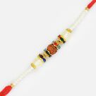 Glorious Diamond Ring and Rudraksha Thread Rakhi