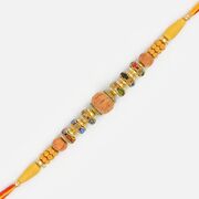 Sandalwood Type Zig-Zag Diamond Thread Rakhi