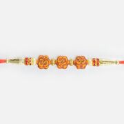Om Written On Three Beads Special Divine Thread Rakhi for Brother