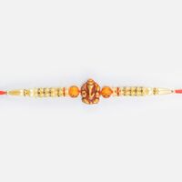 Shri Ganesha in Mid Attractive Looking Stunning Divine Thread Rakhi for Brother