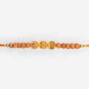 Sandalwood Beaded Liner Marvelous Looking Liner Design Thread Rakhi for Brother