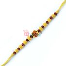 Designer Cutting Beads Rudraksh Rakhi Divine for Bhaiya