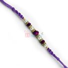 Beautiful Diamond Ring Pearl Perple Rakhi