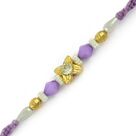 Elegant Looking Jewel Star and Pearl Thread Rakhi