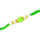 Elegant Look Central Heart Brooch with Pearl Thread Rakhi