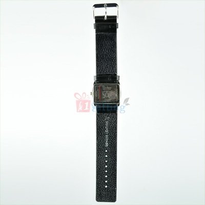 Wrist Watch for Women Rochees Square Two Tone with Leather Strap