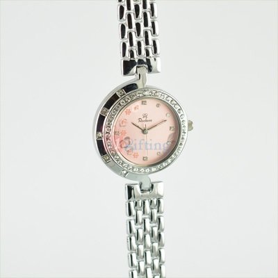 Fancy Branded Wrist Watch for Women Diamond Fitted Bracelet Silver Strap