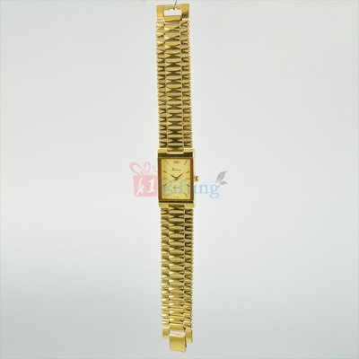 Golden Square Wrist Watch for Men Metal Strap Official Watch