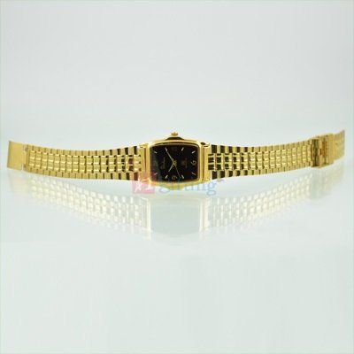 Fancy Square Golden Watch for Men Metal Band