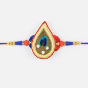 Stunning Maurya Pankh Zardozi Rakhi