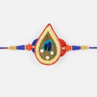 Stunning Maurya Pankh Zardozi Rakhi