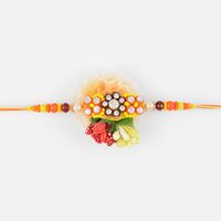 Diamond Gota Flower Zardozi Rakhi