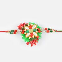 Peachy Kundan Zardozi Rakhi
