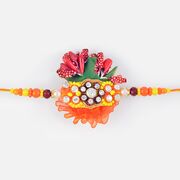 Diamonds and Beads Floral Zardozi Rakhi