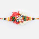 Designer Floral and Beads Zardozi Rakhi