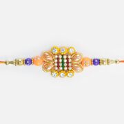 Amazing Looking Colorful Zardosi Design Marvelous Rakhi for Bhai