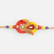 Unique Design Antique Looking Colorful Zardosi Work Bhai Rakhi