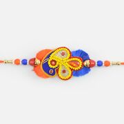 Elegant Looking Fine Work Design Colorful Beaded Zardosi Work Brother Rakhi