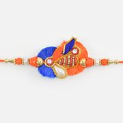 Nice Looking Magnificent Work of Zardosi on Brother Rakhi