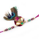 Marrow of zardosi- fine design of zardosi Rakhi