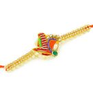 Leafy Gift of Nature - Pearl with Diamond and Zardosi Rakhi